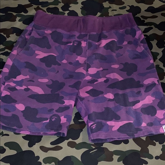 BAPE OG Purple Camo Sweatshorts